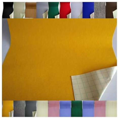 Fabrics-City gelb selbstklebender Wollfilz Stoff 100cm breit, Klebefilz zum Nähen, Basteln & Dekorieren, selbstklebende Beschichtung für DIY, kreative Anwendungen, 2890