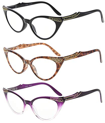 Eyekepper Federscharnier Gestreifte Lesebrille (3 Pack) Männer Inklusive Sonne Leser