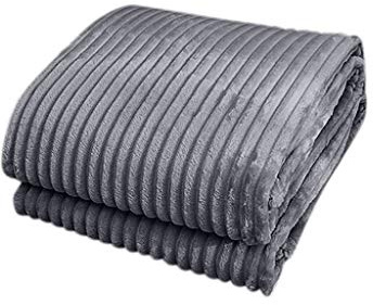 YUAFOAE Couverture Polaire Epaisse Couverture Doux Confortable Hiver éPaisse Chaude Couverture Laine De Lit Jeté De Canapé (Gris, 200_x_230_cm)