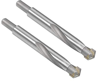 sourcing map Hartmetall-Spiralbohrer 15 mm Metallbohrer für Edelstahl Kupfer Aluminium Zinklegierung Eisen 2 Stück