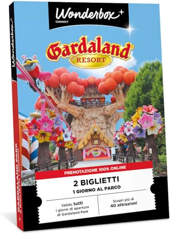 WONDERBOX Connect - Cofanetto Regalo - Gardaland Park - 1 Giorno 1 Parco | 2 Persone - Scorpi più di 40 Attrazioni - Valido 27 mesi
