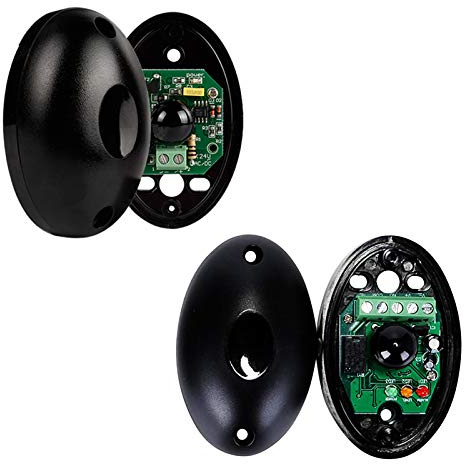 Festnight DC12V Sensor de haz de fotocélula infrarroja Detector automático de barrera de obturador de garaje para puerta y ventana Sistema de alarma antirrobo Accesorio para abridor puerta corrediza