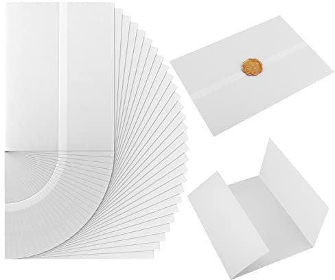 120 Stück Pergamentpapier für Einladungen, 13x18cm Vorgefaltet Vellum Paper Pergamenthüllen für Hochzeitseinladungen Babypartys Geburtstagseinladungen