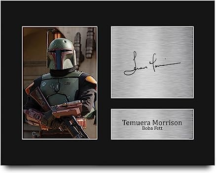 HWC Trading Temuera Morrison The Book of Boba Fett Gifts Printed Signed Autograph Picture for TV Show Fans - US Letter Size