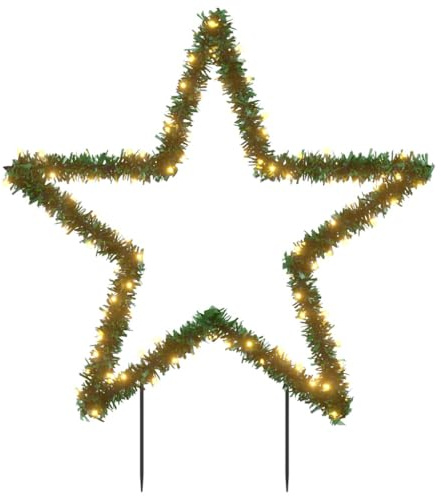 vidaXL Weihnachtsstern mit Erdspießen und 115 LEDs 85 cm