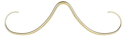 BodyAce Nasenring, Schnurrbart, Septumring, goldfarben über schwarz, Weihnachts-Nasenring für Damen und Herren, Edelstahl, Schnurrbart, Septum-Piercing, Schmuck, Edelstahl, Andere