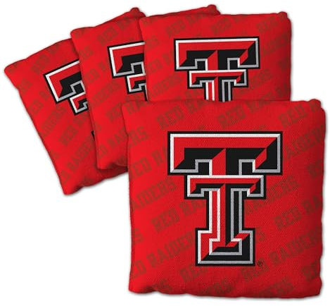 YouTheFan NCAA Texas Tech Red Raiders Cornhole Taschen, Rot, 4 Stück