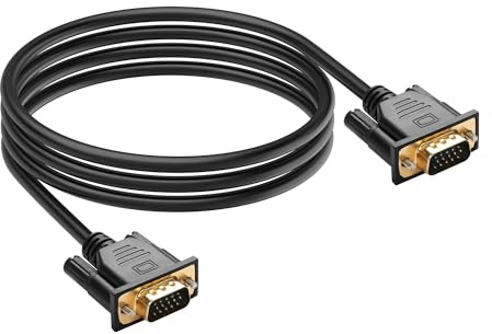 PNGKNYOCN VGA zu VGA Kabel,0.5M VGA 15 pin 1080P Full HD Stecker zu Stecker Monitor Video Adapter Kabel für Computer PC Monitor Laptop TV Projektor und mehr (1.5M)