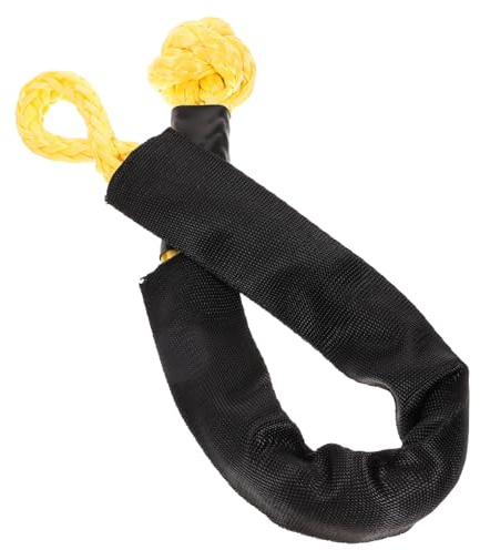 Beatifufu Trailer Rescue Rope Synthetic Winch Cable for Outdoor Use Tow Hook Connector Heavy Duty Rope Shackle for Towing for Moving Heavy Objects Emergency Recovery