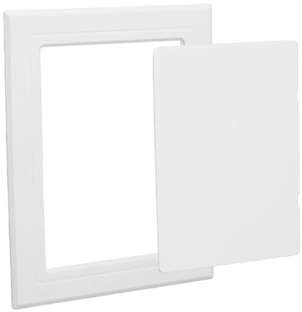 UFURMATE Self Adhesive Access Panels, 5 x 7 inch Surface-Mounted Wall Hole Cover Inspection Door for Plumbing & Electrical Cables & Wiring (White)