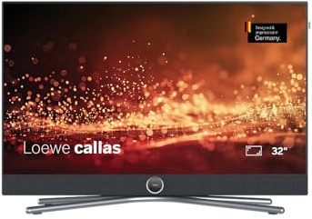 LOEWE callas 32 Televisore, 32 pollici, Sviluppato in Germania, Display LED, HDR10, Dolby Atmos, Smart TV, Full HD, Barra audio integrata, HDMI e USB