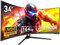 Gawfolk 34 Inch Ultrawide Curved 144Hz Gaming Computer Monitor 1500R PC Screen 21:9 UWQHD (3440x1440),Adaptive Sync,178° Viewing Angle,Display Port、HDMI 2.0, VESA75x75MM-Black