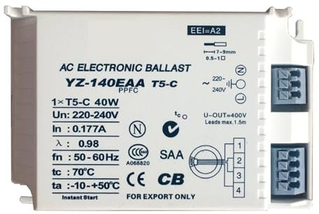 HASGTFM YZ-140EAA T5-C 40M Adatto for Philips Electronics T5C Lampada Fluorescente Lampada Raddrizzatore Zavorra 40W