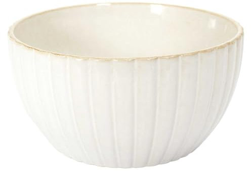 HOME DECO FACTORY, KA0410, Elegante insalatiera Vlora D235 cm, Perfetta per insalate, Frutta e antipasti, Facile da Pulire, Si Adatta a Tutti Gli Stili, Colore Beige