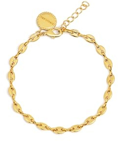 SINGULARU - Pulsera Calabrote. Latón con Acabado en Baño Oro de 18Kt. Pulsera Elegante con Largo de 16 cm + 3 cm Joyas para Mujer