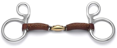Cavalon Baucher Trense mit Lederbezug, 12,7 cm