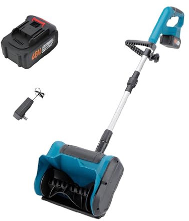 Pelle à Neige Pliable et Puissante, Pelle à Neige Portable avec Batterie et Chargeur, Déneigement Efficace, Souffleuse à Neige pour L'allée et Le Déneigement Hivernal(One Batteries)