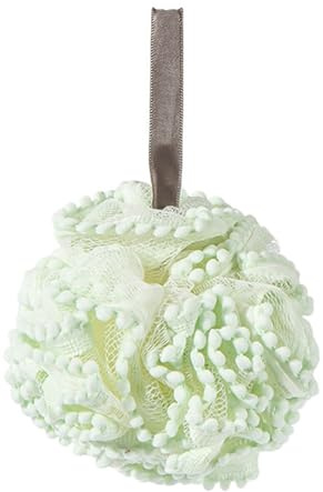 ANKROYU Spugna da bagno spugna morbida esfoliante grande ricca densa schiuma da doccia in maglia per uomini donne poliestere premium materiale PE 11 cm diametro accessorio per docc (Verde)