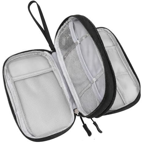 Kabeltasche, Neu Elektronische Tasche Universal Kabelorganizer Tasche, Tragbare Reisekabel Wasserdicht Doppelschicht Reise Elektronik Zubehör Taschen, für Handy Ladekabel USB Powerbank（Schwarz）