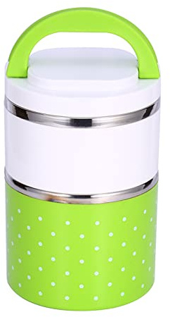 GLOGLOW Boîte à Déjeuner en Acier Inoxydable à 2 Couches, Récipient Alimentaire Thermique isolé avec Couvercle, Récipient de Préparation de Repas Chauds et Froids Anti-fuite de 930ML