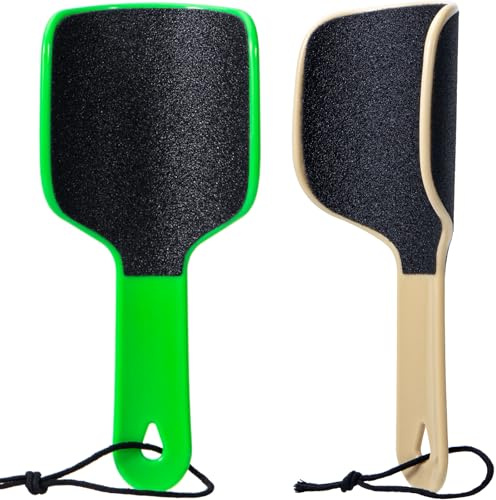 Set di 2 lime curve per piedi e rimozione calli, raschietto a doppia faccia a forma di U, strumento per pedicure per la rimozione della pelle morta screpolata, per piedi più lisci