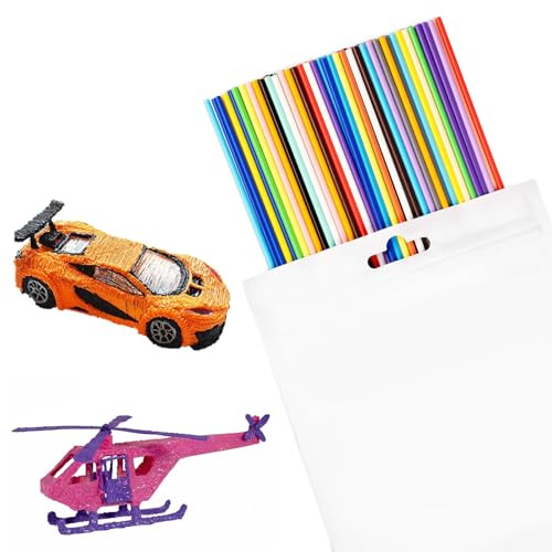 300 PCS 3D Pen Filament Refills, 30 Colors for 3Doodler Start/Start+ 3D Pen, 2.5mm Low Temperature PCL Filament, 15cm Long for Art Crafts (Pen Not Included)