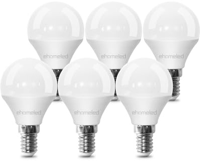 E14 LED Warmweiss 7W Lampe, ersetzt 60 Watt Glühbirne, 3000K P45/G45 Birne | 630LM Glühbirne E14, Nicht Dimmbar Energiesparlampe, 270°Abstrahlwinkel Leuchtmittel für Kronleuchter, Wandlampen, 6 Stück