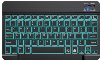 FQzsbWbbt Tastiera mouse wireless Teclado retroilluminato da 10 pollici compatibile con tablet Android(Black A)