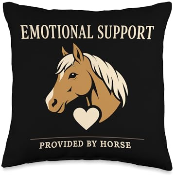 Barn Therapy Horses are My Therapy Emotional Horse Escape Throw Pillow