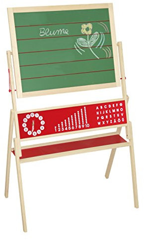 roba Tafel, Standtafel drehbar, Schreibtafel liniert, Maltafel magnetisch, Kindertafel Holz, natur