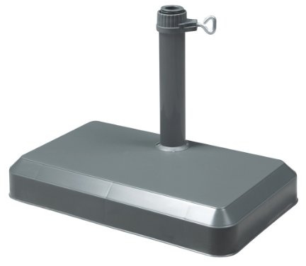 Doppler Betonsockel Anthrazit 20kg platzsparender Schirmständer 49x28x7,5cm | Balkonsockel mit PVC-Kunststoffmantel, geeignet für Sonnenschirme bis ø 200 cm mit einem Rohrdurchmesser von 2,5 bis 3,2 cm