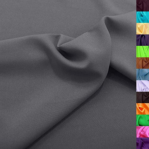 TOLKO Modestoff | Dekostoff universal Stoffe zum Nähen Meterware Dekorieren | Blickdicht, knitterarm | 150cm breit Grau Bekleidungsstoffe Dekostoffe Vorhangstoffe Nähstoffe Basteln Patchwork Deko