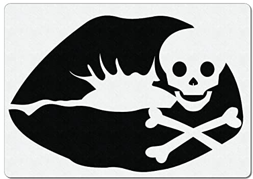 Herterich Products Airbrush Schablone für Death Kiss - Tattoo und Graffiti Stencil Vorlage