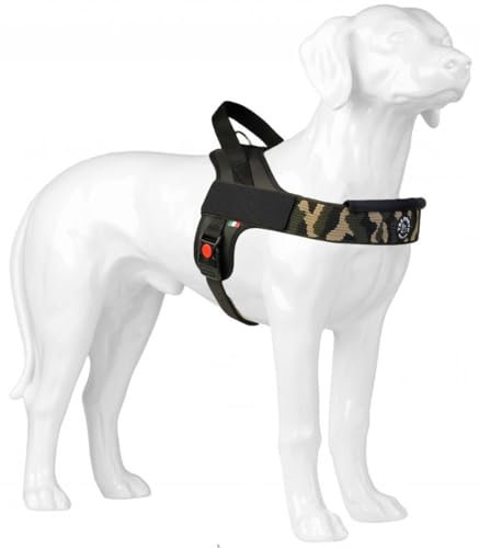 Tre Ponti Geschirr Linea Flash Camouflage Verstellbarer Bauchgurt 60-75 cm bis ca 10-20 kg