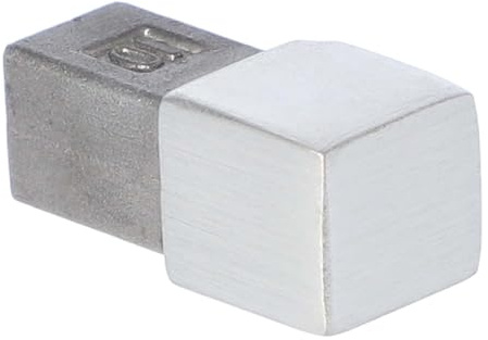 Innen & Außenecke für Fliesenschiene, Fliesenprofil, Quadratprofil, Edelstahl (V2A) gebürstet, 8 mm Höhe