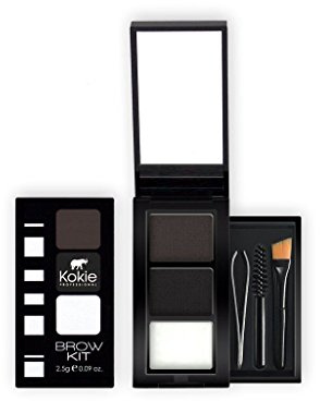 Kokie Cosmetics Brow Kit, Black, 0.09 Ounce