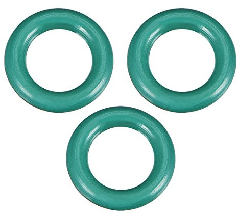 sourcing map Packung von 3 Fluorkautschuk O-Ringe FKM Dichtungsdichtung Grün Metrische Fluorelastomer für Maschinensanitär 2mm Breite