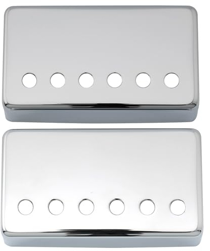 Musiclily Gitarr Humbucker Pickupkåpa Set för Elgitarr Bridge och Hals, Krom