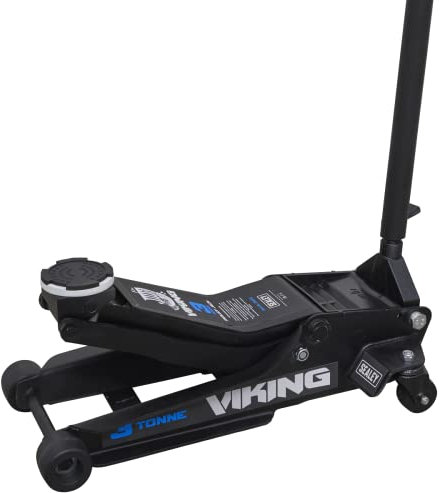 Sealey Viking 3 Tonne Low Profile Trolley Jack, Car Jack, with Rocket Lift - 3100TB