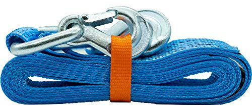 Autodomy Abschleppseil Auto mit 2 Stahlhaken 5 Meter Hält Bis Zu 8 Tonnen (8.000 Kg) | Kinetisches Abschleppseil mit Verstärkten Nähten | Bergegurt Offroad für Auto, Van, LKW