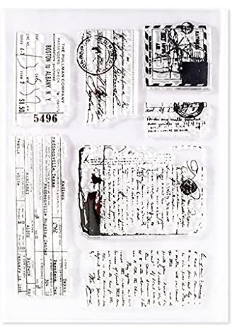 Retro Multielement Transparente Briefmarke, Silikon Stempel Set, Clear Stamps,DIY Scrapbooking Werkzeug Bastelei