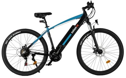 Nilox, E-Bike X6 SE, Mountain Bike con Pedalata Assistita, 90 km Autonomia, Freni a Disco Tektro, Cambio Shimano da 21 Velocità, Ruote 27.5” x 2.10”, Batteria Removibile da 36 V 13 Ah