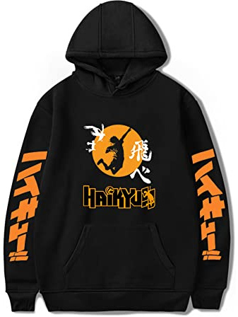LKY STAR Haikyuu Merch Sweatshirt für Jungen Mädchen Anime Karasuno Hoodie Herren Damen Cosplay Kapuzenpullover XXS-4XL