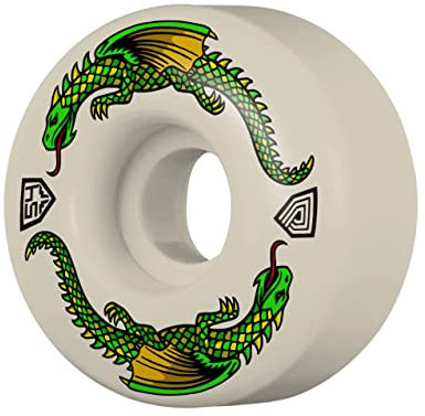 Powell Peralta Dragon Formula Skateboard-Rollen, 93A, 54 mm x 32 mm, Weiß