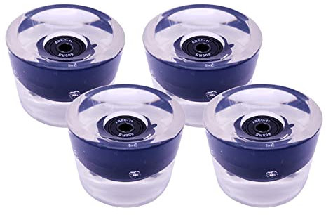 pistro 70 mm Skateboard-Räder, Longboard-Räder, Kugellager, PU-Standard, weiche Härte, 80 A, LED-Blitz, für Parksport, Cruiser, Street-Skating, Schwarz
