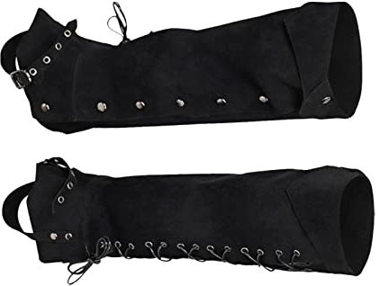 Dickly Mittelalterliche Gamaschen, Stiefelüberzüge, Beinschützer, Mode, langlebig, Piratenstiefelüberzüge, Schuhüberzug, Piratenstiefelüberzüge, Schwarz