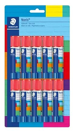 10 bâtons de colle blanche - Staedtler - 10 tubes de 10g - Papier - Carton - Scolaire