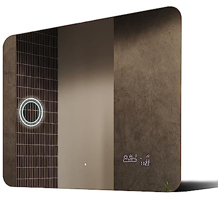 FORAM Badspiegel mit Beleuchtung - Led Spiegel Bad - 60x90 - Badezimmerspiegel Nach Maß - auf Individuelle Bestellung Gefertigt - Modernes Design - Ohne Rahmen