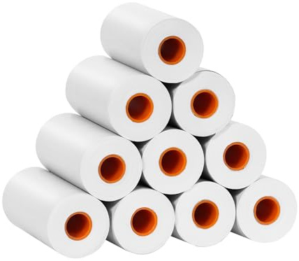Lot de 10 rouleaux de papier d'impression thermique sans encre pour enfants - 5,6 x 2,8 cm - Blanc 2