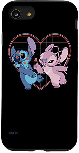 Disney Lilo and Stitch Engel Herz Küsse Hülle für iPhone SE (2020) / 7 / 8